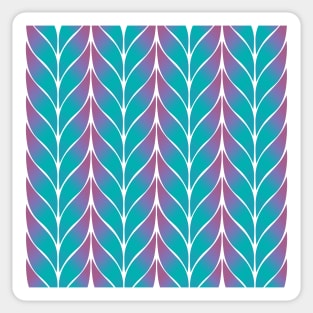 Green Purple Leaf Tile Pattern Sticker